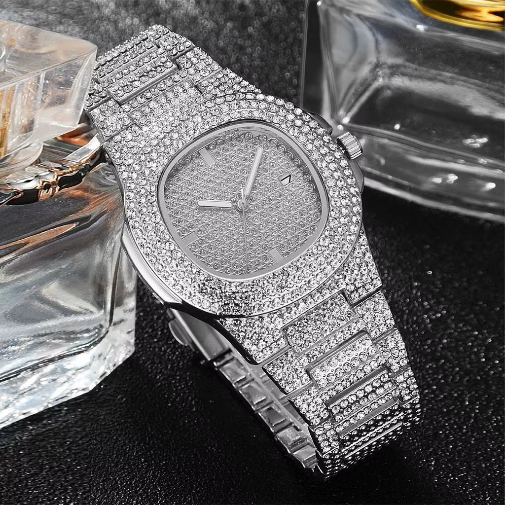 Reloj Iced Out Plateado